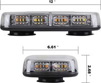 Alta visibilidad 48LED Techo Luces estroboscópicas Nueva condición Seguridad DE EMERGENCIA Mini barra de luz LED con base magnética para quitanieves