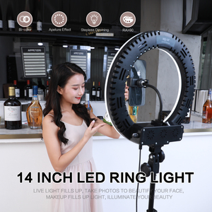 Trực Tuyến Người Nổi Tiếng Dòng Sống Mềm Điền Đèn 14 Inches Pounce Vẻ Đẹp Trang Điểm Mờ LED Ảnh Tự Sướng Vòng Ánh Sáng Cho Điện Thoại Di Động - Product Image 6