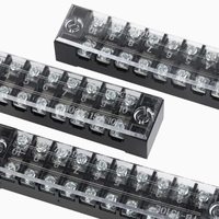 Vente en gros chaude 600V Bornes à vis de barrière électrique Série Tb Bornier fixe Bande 15A 4P Double rangée en cuivre durable