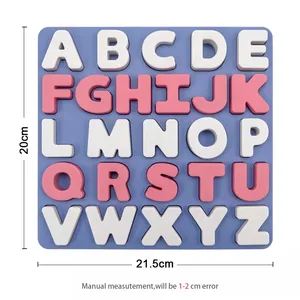 Giocattoli educativi della pila di alfabeto digitale del silicone del nuovo commestibile all'ingrosso della fabbrica per il regalo del bambino
