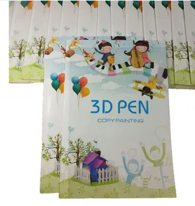 Pena 3D Papan Gambar Referensi Filamen Pena 3D Model Pola Hewan Kartun Kertas Salin Lukisan Buku Gambar Kecil