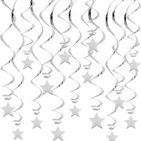 Décorations suspendues en spirale étoile dorée, fournitures de fête dorées suspendues pour la remise des diplômes, les mariages, les baby showers, lot de 15