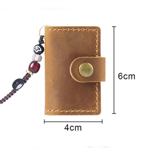 Minimalist Genuine Leather Handmade Mini <b>Diary</b> Travel Journal Notebook Pocket Keychain for Party Favors - Product Image 6