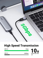 Adaptateur UGREEN US270 USB-C vers USB, adaptateur OTG, adaptateur USB-C mâle vers USB 3.0 femelle, prend en charge le transfert de données et la charge