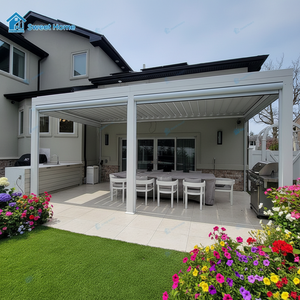 Pergola bioclimatique motorisée Sweet Home Premium en aluminium thermolaqué, écologique, avec toit à lamelles, imperméable, pour <span class=keywords><strong>terrasse</strong></span> - Product Image 2