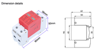 LY1-B60 60KA inverseur de surtension 220V AC parafoudre protecteur d'éclairage protecteur haute tension transitoire