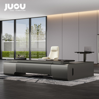 Bureau de direction moderne en forme de L, réglable en hauteur électriquement, mobilier de bureau de luxe JUOU