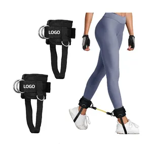 Adjustable Factory Custom Adjustable Fitness Cable Ankle Strap Workouts D-Ring Legend Kettlebell Cable Machines Padded Lift Cuff