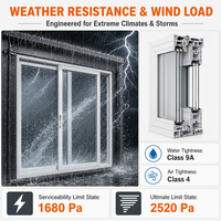 Portes coulissantes en verre extérieures modernes et fenêtres coulissantes en aluminium à double vitrage isolant pour balcon de maison