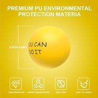 Vente en gros de balles anti-stress en PU de 6,3 cm avec impression de logo, balles en mousse PU personnalisées avec logo
