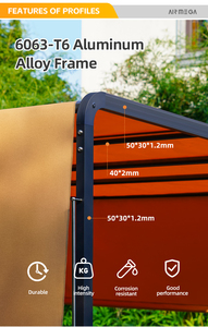 Outdoor Sunshade Manual Fabric Sunshade Alumínio Toldo Rain <span class=keywords><strong>Canopy</strong></span> com durável Anti-UV Proteção para Jardim & Quintal - Product Image 2