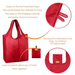 Bolsa de Compras Plegable de Poliéster y Nailon Ecológica de Gran Capacidad, con Estampado Personalizado de Dibujos Animados, Estilo Chaleco, Resistente y Duradera - Product Image 6