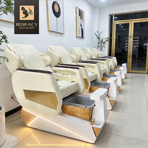 Sillón de Pedicura de Lujo de Nuevo Estilo, Logotipo Personalizado, Masaje de Espalda + Respaldo Reclinable Ajustable, Color Personalizado, Muebles de Salón de Alta Gama - Product Image 5