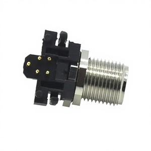 Conector Industrial M12 A Codificado de 5 Pines, Hembra y Macho, Angulado, Montaje Trasero en PCB, Contacto Curvo, Macho, Rosca, Metal - Product Image 5