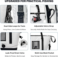 Sac isotherme pour poissons 23L 35L en TPU, isolation sans couture améliorée, conteneur 2-en-1 pour poissons vivants, pliable, durable, portable, imperméable