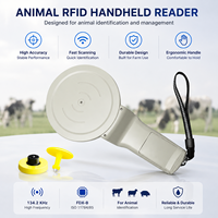 Lecteur de puces RFID pour animaux 134,2 KHz FDX-B portable, gestion des enregistrements jusqu'à 20 000 unités