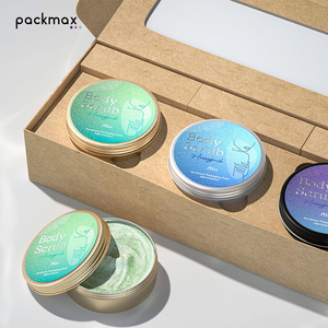 Pot en aluminium en stock pour gommage corporel, lotion, nettoyant visage - Boîte en fer blanc étanche, résistante à l'humidité, rechargeable, personnalisable - Product Image 2