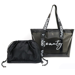 New Style Fashion Waterproof 2-in 1 <b>Clear</b> PVC Shopping Tote <b>Bag</b> Lightweight Large Capacity Portable Travel Shoulder <b>Bag</b> - Product Image 4