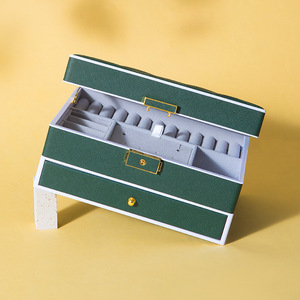 Trois types de boîtes à bijoux lumineuses avec miroir, grande capacité, vente en gros, rangement pour bijoux - Product Image 4