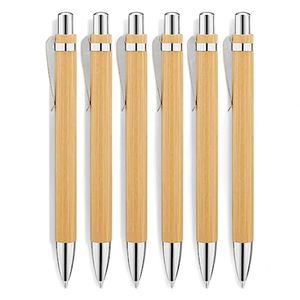 Wholesale Blank Laser Engraving Promotional Bamboo Grip <b>Ballpoint</b> <b>Pen</b> with 0.5mm Tip Customizable Logo & Multi-color Ink - Product Image 1