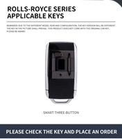 Couverture de clé de contrôle de voiture en cuir d'alliage de Zinc de luxe pour Rolls-Royce Phantom 2018 Black Badge Edition 2017 porte-clés