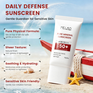 Protezione Solare Minerale Pura a Lunga Durata Resistente all'Acqua <span class=keywords><strong>SPF50</strong></span>+ PA++++ con Ampia Copertura UVA UVB per Esterni - Product Image 4