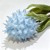 Vente en gros : Globe artificiel en mousse PE de 90 cm à 3 têtes, échinops, couleur personnalisée pour arrangements floraux de mariage, hôtel, maison