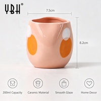 YBH Nordic Home Decor, pots à bougies en céramique de 200 ml, personnalisés, luxueux, écologiques, mats, faits à la main, avec logo personnalisé, décorations pour la maison