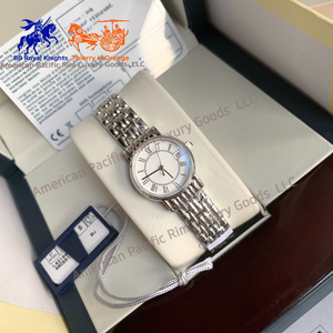 longinesing European American Fashion Two-Tone Silver Rose Gold Stainless Steel Women's with Glass Dial Band Width - Product Image 2