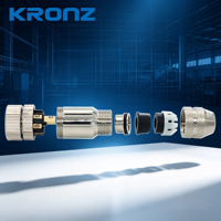 Connecteur circulaire KRONZ M12, prise femelle pour montage sur câble, capteur IP67, connecteur M12 5 broches, étanche IP67, connecteur d'assemblage