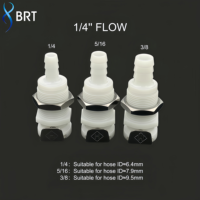 Raccord rapide en plastique à déconnexion rapide, type CPC, pour tuyau 5/16" (8mm), avec valve d'arrêt en ligne et clapet anti-retour, corps de raccord femelle