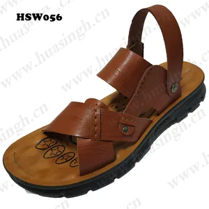 LXG, zapatos de playa con cinturón extraíble de tamaño popular del mercado de EE. UU., suela de inyección de PU antideslizante marrón, sandalias de playa de secado rápido HSW