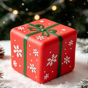 Caja de regalo navideña rellena de harina, cubitos de hielo, juguetes blandos de TPR para apretar, juguetes antiestrés, caja de regalo de Navidad - Product Image 4