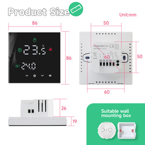 <span class=keywords><strong>Beok</strong></span> Prix pas cher 16a wifi <span class=keywords><strong>tuya</strong></span> chauffage par le sol thermostat d'ambiance - Product Image 2