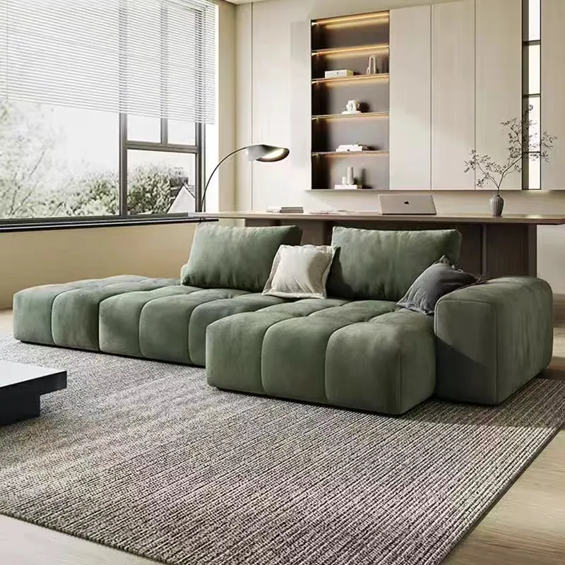 Commercio all'ingrosso moderno divano di lusso in legno Set di mobili da soggiorno a forma di L in tessuto divani da soggiorno