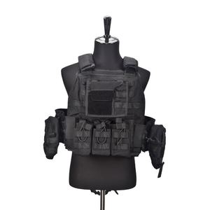 Chaleco Táctico de Seguridad Resistente Negro con Bolsillo - Product Image 1