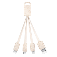 Cable USB 2.0 Tipo-C 3 en 1 con Logotipo LED, Carga Rápida, 15 cm, Cubierta de TPE, Blindaje Trenzado, Conductor de Cobre Puro, Envío Inmediato, MP3/MP4
