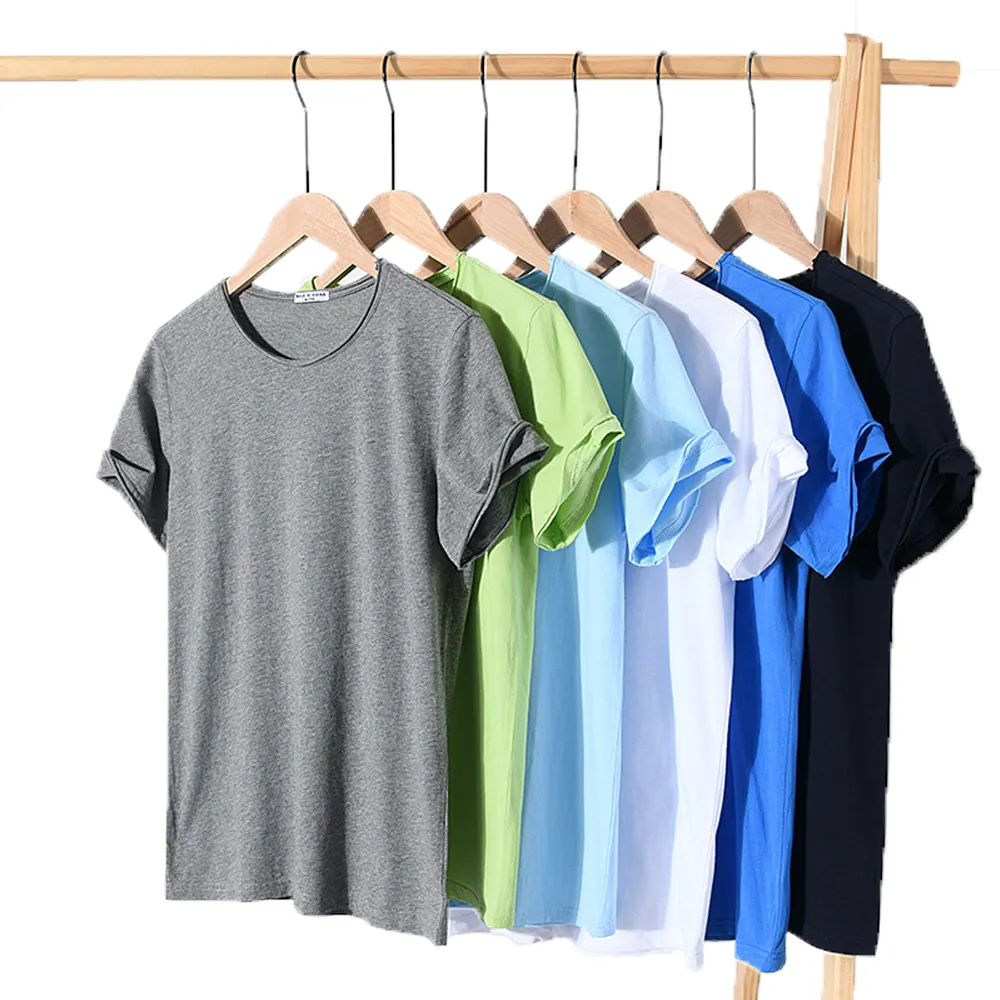 Großhandel hochwertige Polyester Baumwolle Sport Herren T-Shirts Custom Plain T-Shirt für Männer Sommer