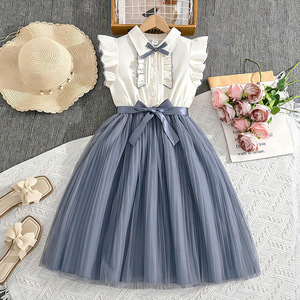 Girl Summer <strong>Dress</strong> 2026 White <strong>Pink</strong> Patchwork Tulle Flutter <strong>Dress</strong> <strong>for</strong> Big Girl Mixed Colors - Product Image 2