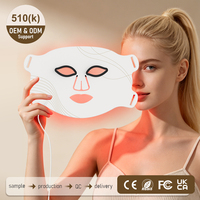 Masque de luminothérapie rouge 2D, masque facial LED, rajeunissement de la peau, anti-âge, réduction des rides, appareil de luminothérapie infrarouge pour le visage