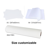 Paquete de 100 hojas de papel de transferencia de calor para impresora de inyección de tinta, tamaño A3 A4, papel de transferencia de tinta claro y oscuro para impresión de camisetas de algodón