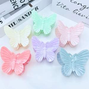 Qianjin بالجملة فراشة بلاستيكية قزحية الألوان إكسسوارات شعر للنساء - Product Image 2