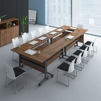 Table de formation pliante moderne en métal pour salle de classe, bureau, salle de réunion, bureau pliable pour étudiant, table rabattable pour conférence scolaire