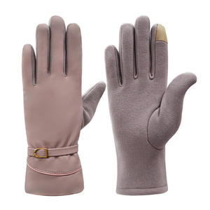 Women Winter Fashion Windproof Water Repellent Lined <b>Gloves</b> with Metal Buckle Wrist Strap <b>Touch</b> <b>Screen</b> for City Walk Commute - Product Image 4