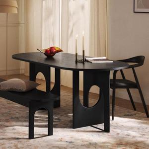 JINS Mobilier de maison moderne à bas prix et à forte demande Taille personnalisée Table rectangulaire en dalle de bois pour restaurant en noyer massif - Product Image 4