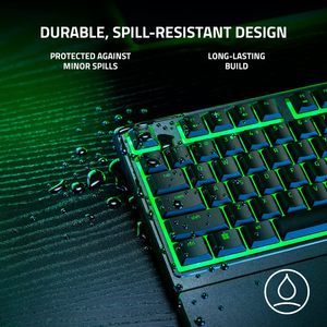 <span class=keywords><strong>Clavier</strong></span> de jeu <span class=keywords><strong>Razer</strong></span> <span class=keywords><strong>Ornata</strong></span> V3 X à profil bas Commutateurs à membrane silencieux Capuchons de touches à revêtement UV Disposition ergonomique américaine - Product Image 2