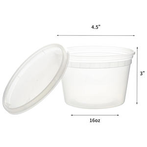 Contenants de préparation de repas au micro-ondes de 8 oz, 12 oz, 16 oz, 20 oz, 24 oz, 32 oz, contenants alimentaires jetables en plastique étanches avec couvercles - Product Image 2