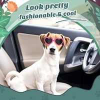 Lunettes de soleil anti-buée en forme de cœur pour animaux de compagnie, protection UV, lunettes de protection pour chiens avec sangle réglable