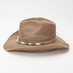 Chapeau en paille de papier de style nouveau, chapeau de soleil respirant pour femme, été, extérieur, plage, voyage, chapeau simple et tendance, chapeau <span class=keywords><strong>panama</strong></span> en paille - Product Image 3