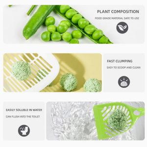 Litière pour chat en fibres végétales 100% naturelles et organiques, facile à agglomérer, parfumée, de type tofu, fabriquée par [Nom du fabricant] - Product Image 6